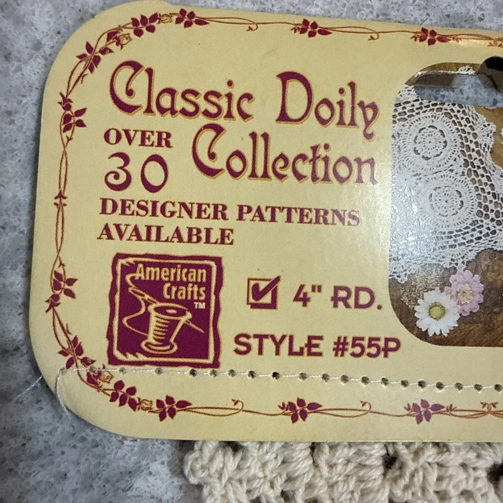 Set Of 12 Vintage Crochet Doily Doilies 4 Inch round Beige Cotton Petite NOS